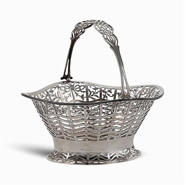 Silver basket with handle