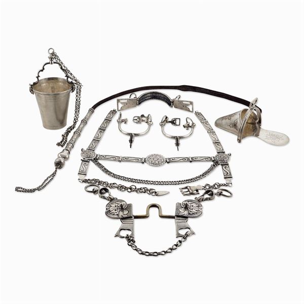 Silver equitation set