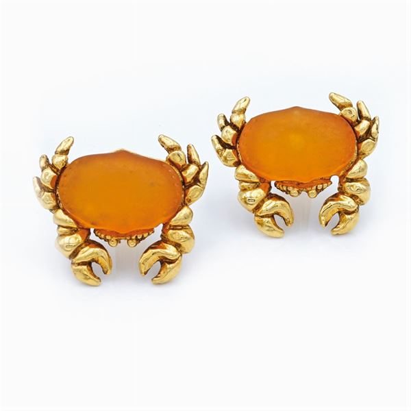 Orecchini granchio bijou vintage