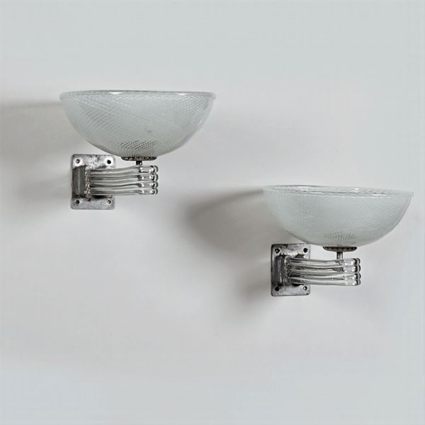 A pair of wall lamps