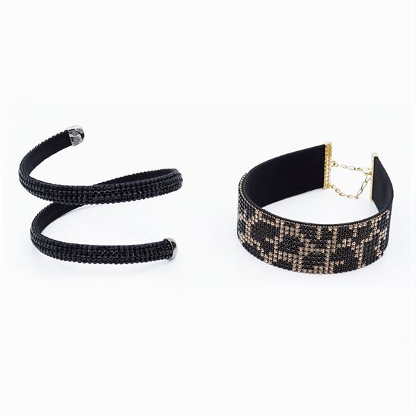 Swarovski, due collier de chien bijou