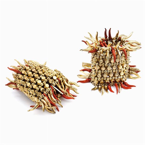 Coppia di bracciali bijou vintage