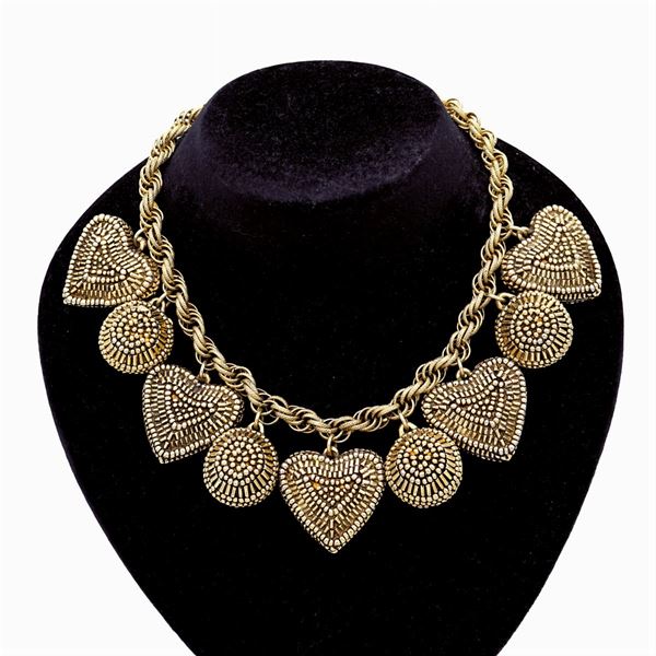 Collana bijou vintage a cuori