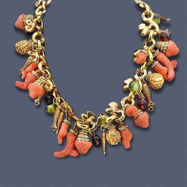 Collana charms bijou vintage