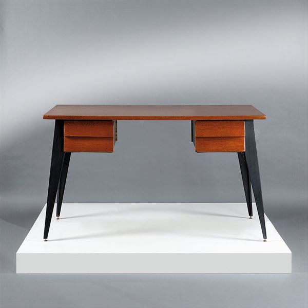 Metal and wood writing desk  (France,)  - Auction DESIGN & 20TH CENTURY DECORATIVE ARTS - II - II - Colasanti Casa d'Aste