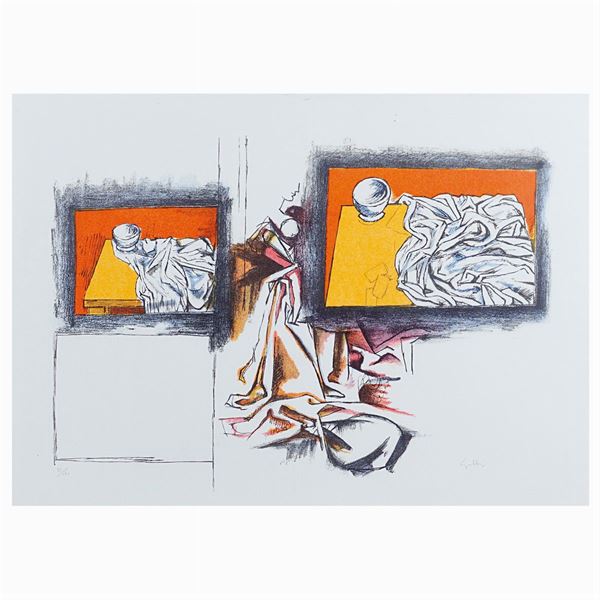Renato Guttuso : Renato Guttuso  (Bagheria 1911 - Roma 1987)  - Asta ARTE MODERNA E CONTEMPORANEA  - I - Colasanti Casa d'Aste