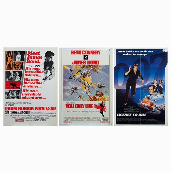 Tre affiche cinematografiche, James Bond  (1962-1967-1989)  - Asta ARTE MODERNA E CONTEMPORANEA  - I - Colasanti Casa d'Aste