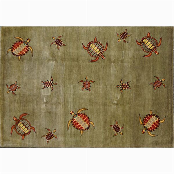 Decorative carpet  (Indonepal, 20th century)  - Auction DESIGN & 20TH CENTURY DECORATIVE ARTS - II - II - Colasanti Casa d'Aste