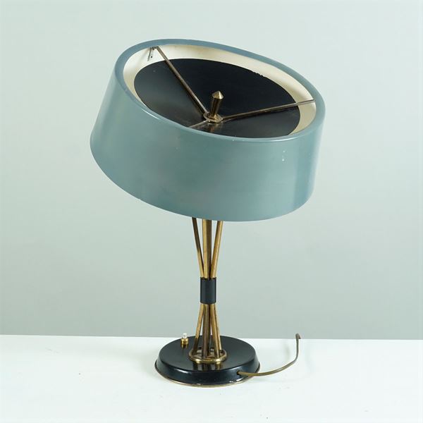 Italian Design: Oscar Torlasco Brass Articulating Table Lamp with