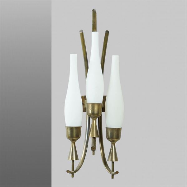 Angelo Lelii : Arredoluce, wall lamp  (Italy, 50's)  - Auction DESIGN & 20TH CENTURY DECORATIVE ARTS - II - II - Colasanti Casa d'Aste