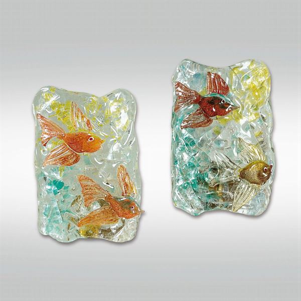 Cenedese, a pair of wall lamps