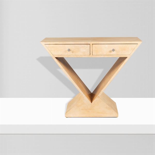 Parchment console
