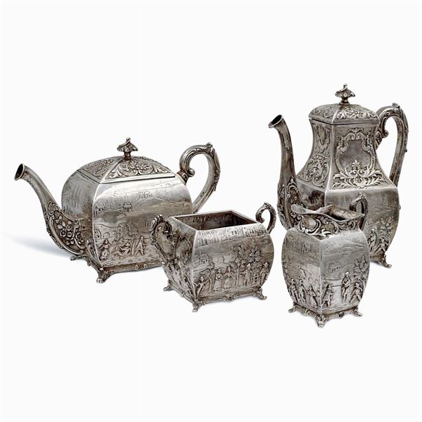 Silver tea and coffee service (4)