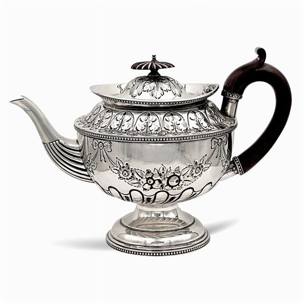 Silver teapot