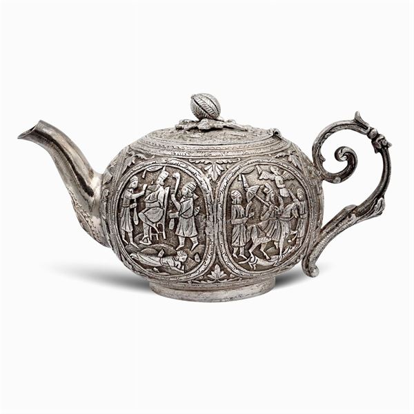 Silver teapot