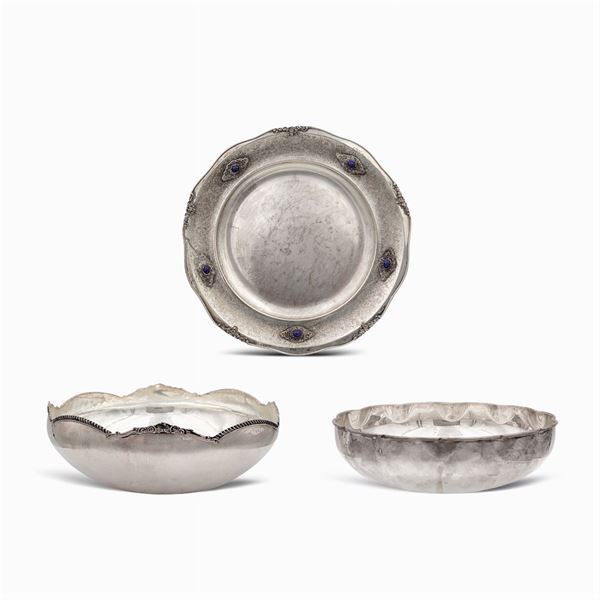Group of silver objects (3)  (Italy, 20th century)  - Auction FINE SILVER & THE ART OF THE TABLE - III - Colasanti Casa d'Aste