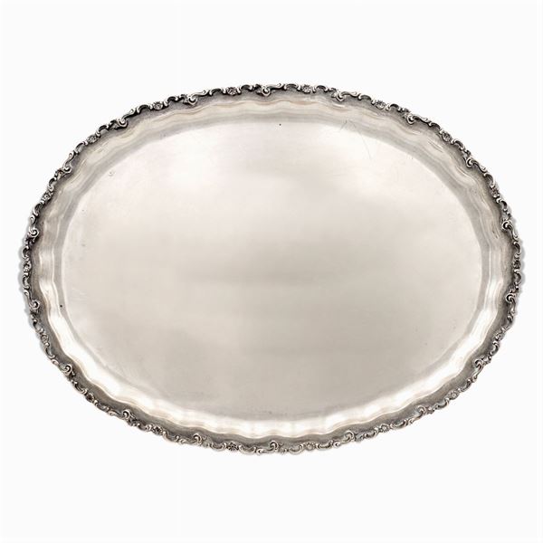 Oval silver tray  (Italy, 20th century)  - Auction FINE SILVER & THE ART OF THE TABLE - III - Colasanti Casa d'Aste