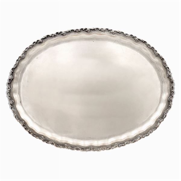 Oval silver tray