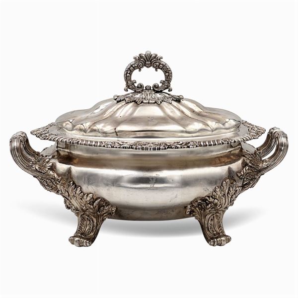 Silver soup tureen