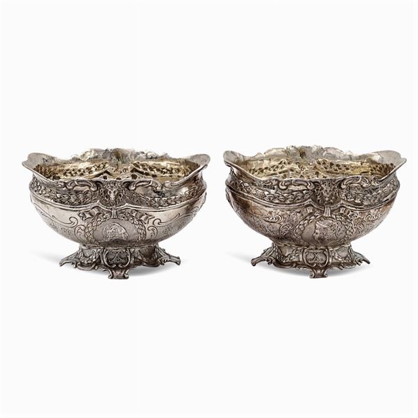 Pair of silver stands
