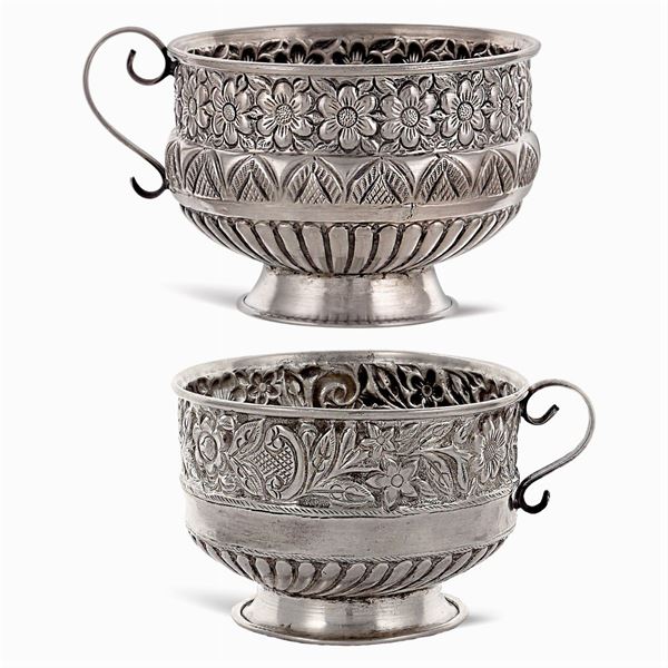 Two silver cups