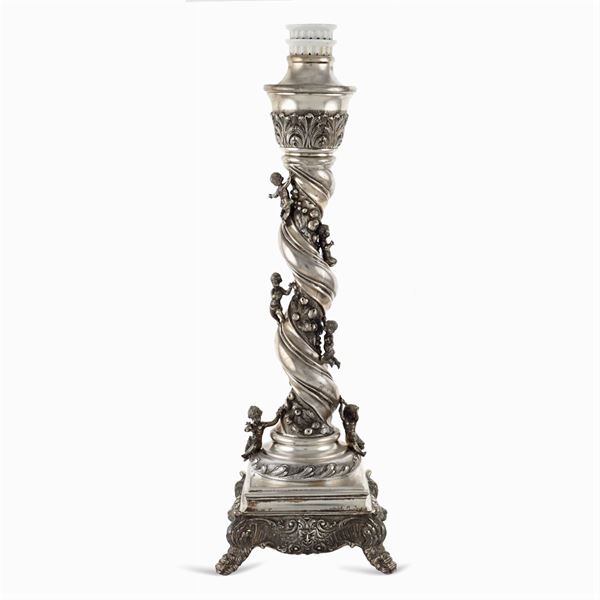 Silver table lamp