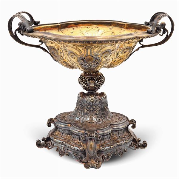 Vermeil centerpiece  (France, late 19th century)  - Auction FINE SILVER AND THE ART OF THE TABLE - Colasanti Casa d'Aste