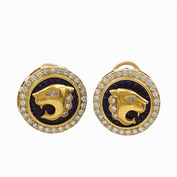 Orecchini in oro giallo 14kt "Panthère"