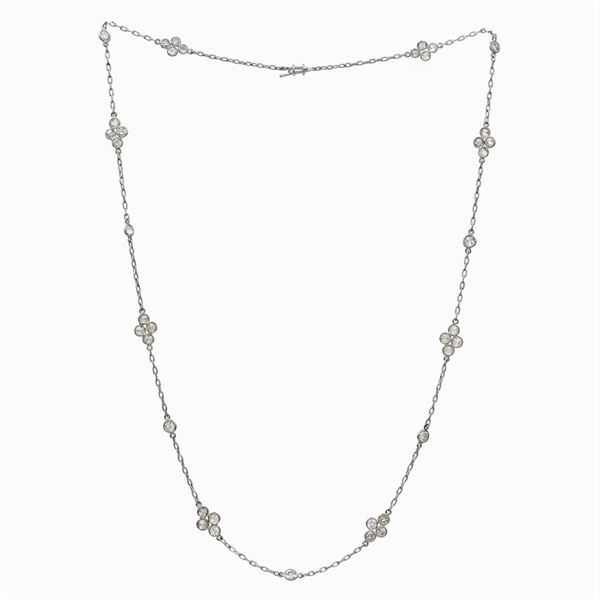 Platinum and diamond necklace  - Auction FINE SILVER & THE ART OF THE TABLE - III - Colasanti Casa d'Aste