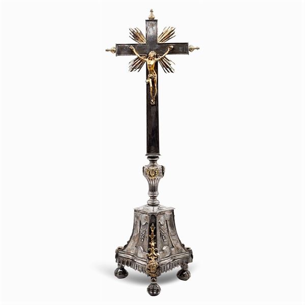 Silver and vermeil crucifix