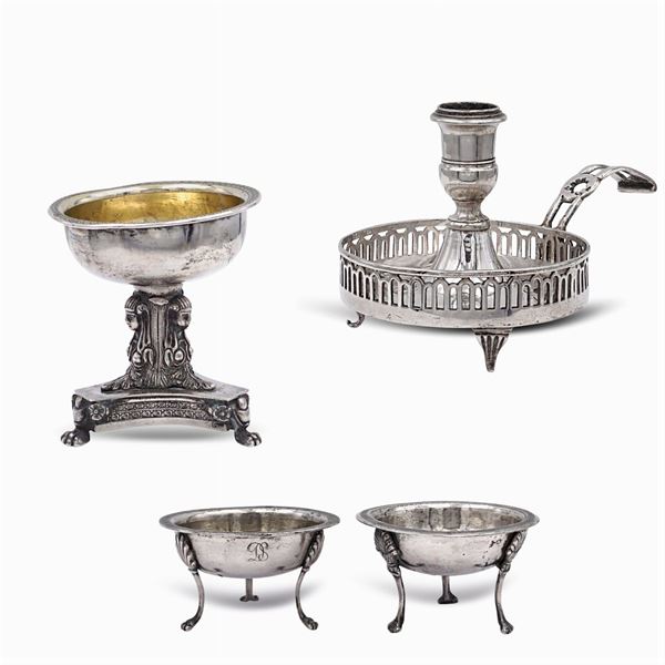 Group of silver objects (4)
