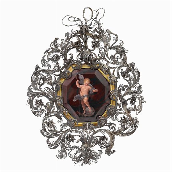 Silver and filigree plaque  (Italy, 18th century)  - Auction FINE SILVER & THE ART OF THE TABLE - III - Colasanti Casa d'Aste