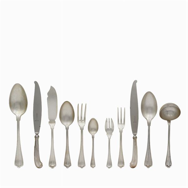 Silver cutlery service (110)  (Italy, 19th - 20th century)  - Auction FINE SILVER & THE ART OF THE TABLE - III - Colasanti Casa d'Aste