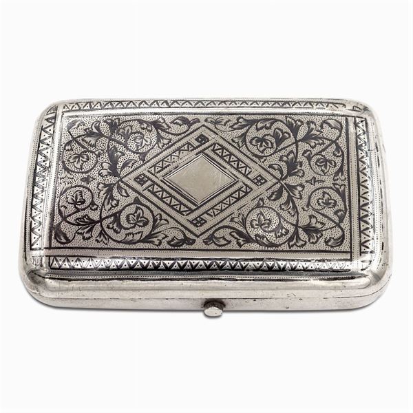 Silver and niello snuff box