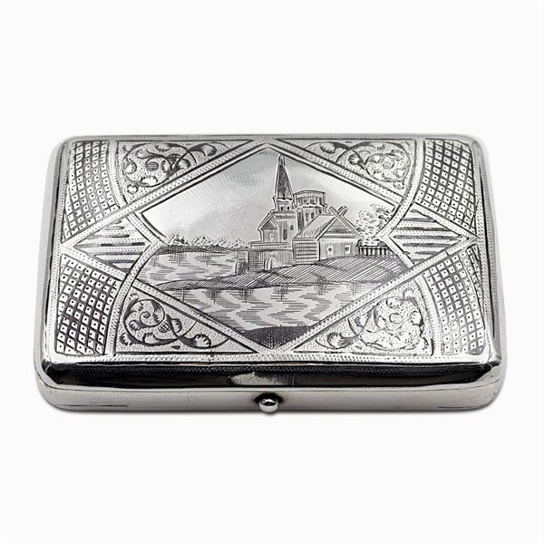 Silver and niello snuff box