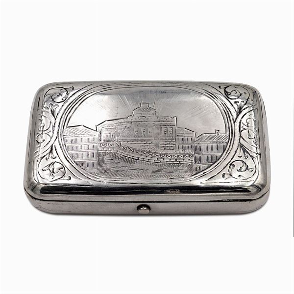 Silver and niello snuff box