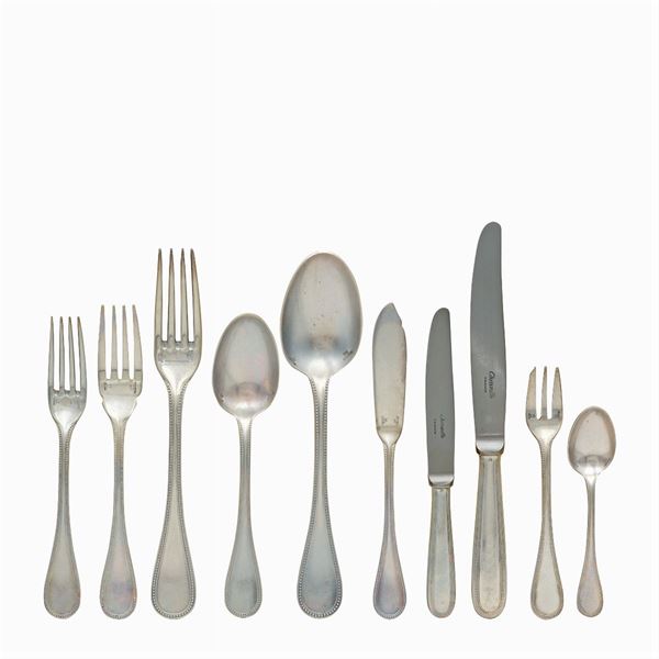 Christofle, flatware silver plated service (120)