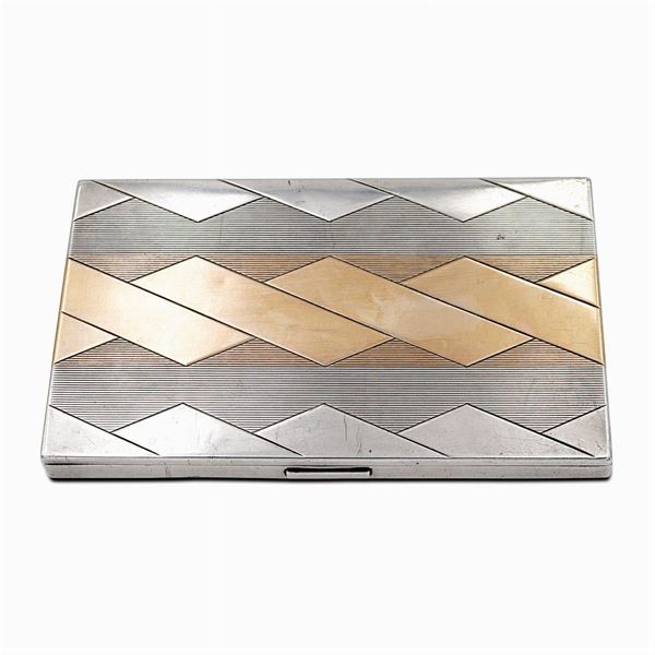 Silver and vermeil cigarette box