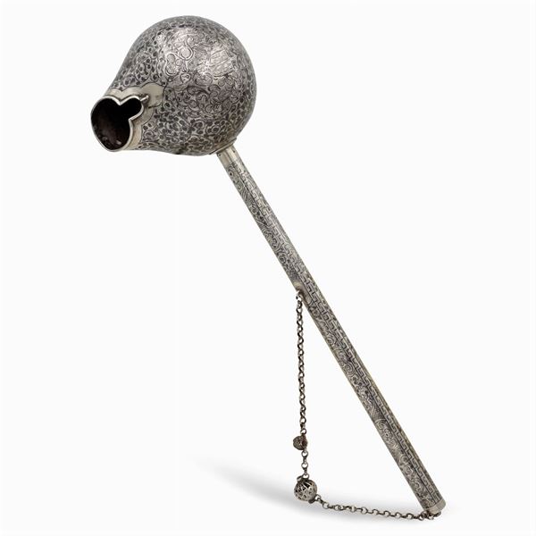 Silver and niello water holder