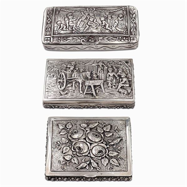 Group of silver boxes (3)
