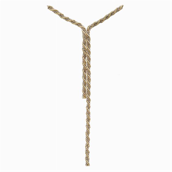 Saliscendi in oro a due colori 18kt