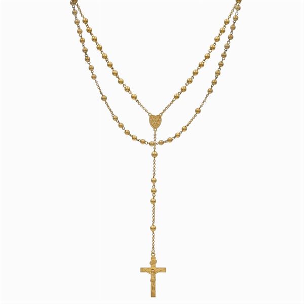 18kt gold Rosary necklace