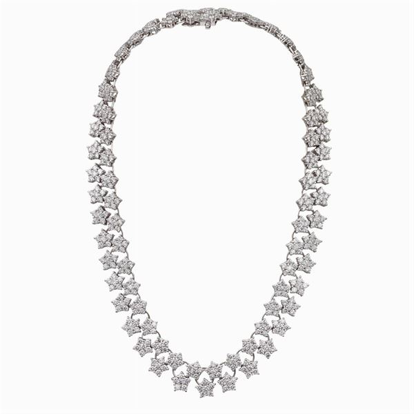 Collier in oro bianco 18kt e diamanti