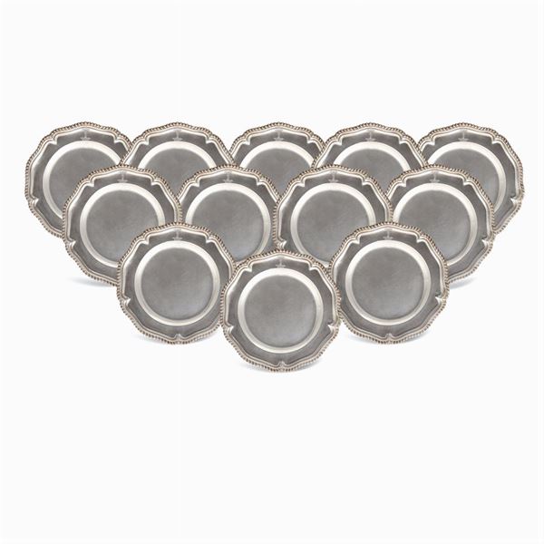 Silver plate set (12)