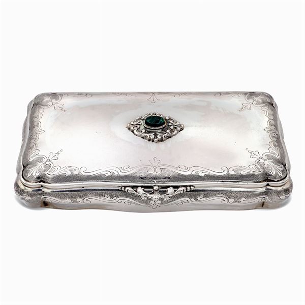 Silver box with vermeil interior