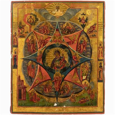 Icona Raffigurante "la Madre di Dio del Roveto Ardente"