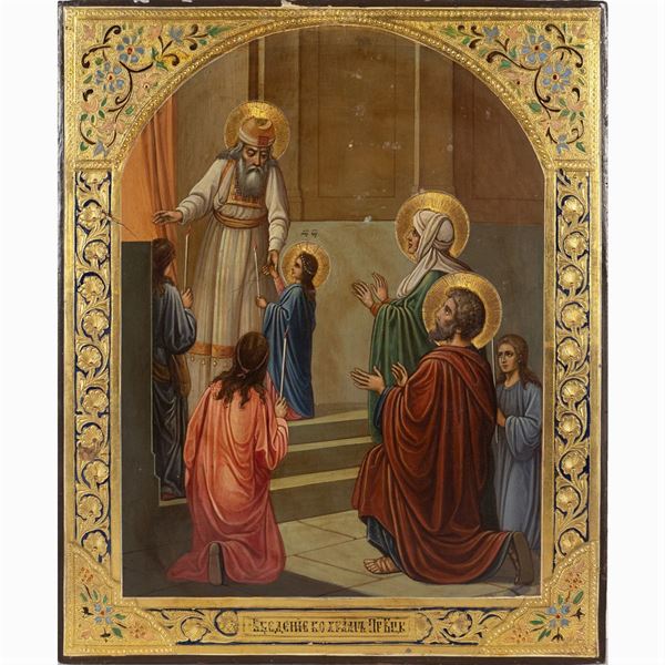Icona raffigurante "La presentazione di Maria al tempio"