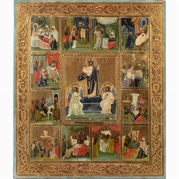 Icon depicting "The twelve feasts"