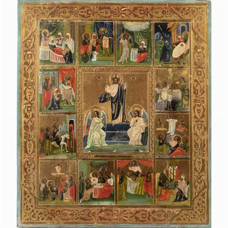 Icona Raffigurante "le Dodici Feste"