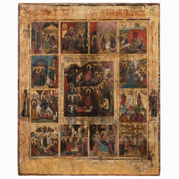Icon depicting "The twelve feasts"